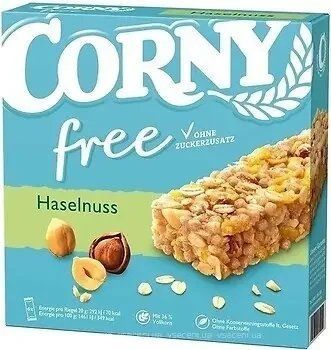 Батончики Corny Haselnuss Free без цукру з лісовим горіхом 120 г (4011800572211) 1321811 фото