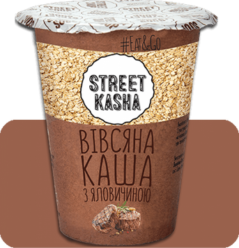 Каша овсяная Street Kasha с говядиной 50 г стакан (4820201770337) 1016218 фото