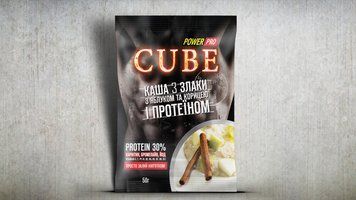 Power Pro Каша Cube 50 g 3 злака с яблоком, корицей и протеином 423051 фото