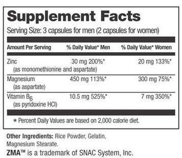 Бустер тестостерону Optimum Nutrition ZMA 180 capsules /60 servings/Unflavored 403096 фото
