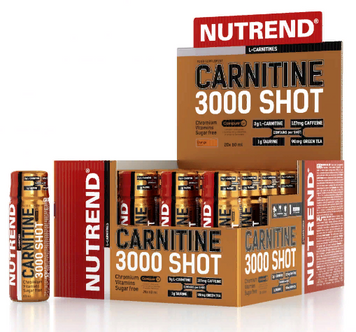 Жироспалювач Nutrend Carnitine 3000 Shot 20 х 60 ml Orange 843864 фото