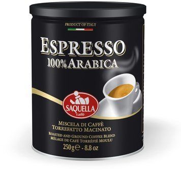 Кофе молотый Saquella Espresso Arabica 250 г (8002650000296) 1081570 фото