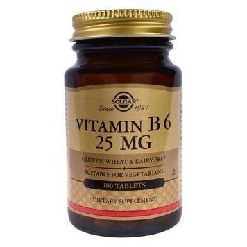 Solgar Vitamin B6 25 mg 100 Tablets 498697 фото