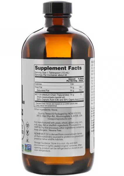Now Foods Mct Oil 16 Fl Oz Масло МСТ 520701 фото