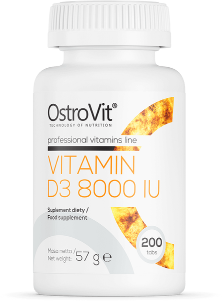 OstroVit Vitamin D3 8000 Iu Витамин D3 200 таблеток 970206 фото