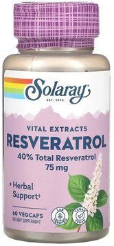 Solaray Resveratrol 75mg - 60 Veg Capsules 1452696 фото