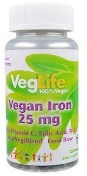 VegLife Vegan Iron, 25 mg, 100 Tablets (VGL-74610) 655724 фото
