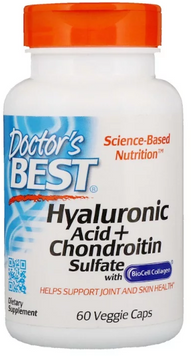 Doctor's Best Best Hyaluronic Acid with Chondroitin Sulfate 60 Caps (DRB-00146) 585162 фото