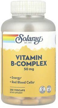 Solaray Vitamin B-Complex 50 50mg - 250 Veg Capsules 1452581 фото