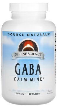 Source Naturals Serene Science GABA 750 mg - 180 Tablets 1452179 фото