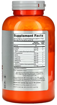 NOW Foods Amino-9 Essentials Powder 330 g / 59 servings 416274 фото