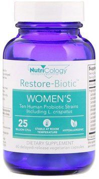 Nutricology Restore-Biotic Women's Пробіотики для жінок 60 вегетаріанських капсул 880656 фото