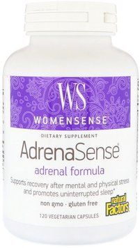 Natural Factors, WomenSense, AdrenaSense, Adrenal Formula, 120 Vegetarian Capsules (NFS04942) 629283 фото