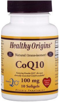 Healthy Origins, CoQ10, Kaneka Q10, 100 mg, 10 Softgels (Discontinued Item) (HO35014) 625659 фото