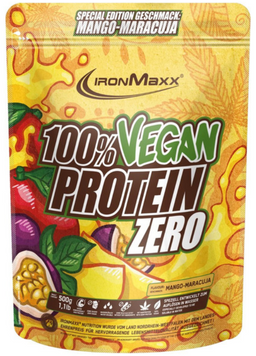 Протеїн IronMaxx 100% Vegan Protein Zero 500 g / 16 servings / Mango - passion fruit 1052829 фото