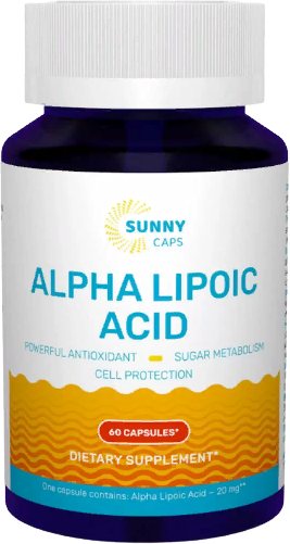 Sunny Caps Alpha-Lipoic Acid Альфа-липоевая кислота 60 капсул 776645 фото