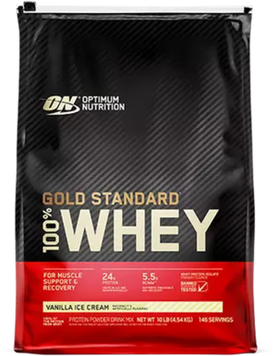 Протеин Optimum Nutrition 100% Whey Gold Standard 4540 g / 146 servings / Vanilla Ice ream 386314 фото