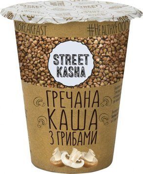 Каша гречневая Street Kasha с грибами 50 г стакан (4820201770061) 1016219 фото