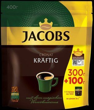 Кава розчинна Jacobs Cronat Kraftig 400 г (8711000683088) 1354661 фото