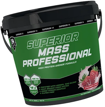 Гейнер Superior Mass Professional 6300g / 42 servings / Starwberry 1038297 фото