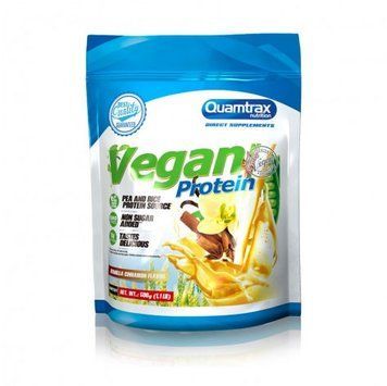 Протеин Quamtrax Vegan Protein 500 g /16 servings/ Vanilla Cinnamon 721463 фото
