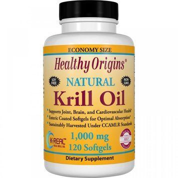 Healthy Origins Krill Oil 1,000 mg (K-Real) 120 Softgels Масло криля 534469 фото