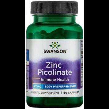 Swanson Zinc Picolinate Body Preferred Form, 22 mg, 60 Capsules (SWA-11113) 655566 фото