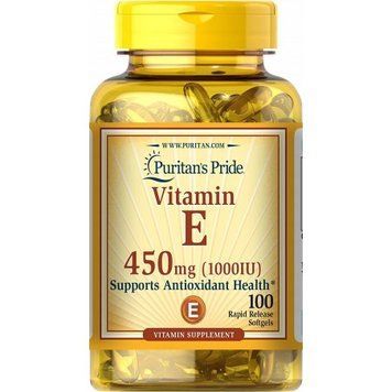 Puritan's Pride Vitamin E 1000 Iu Soft Gels, 100 count 447298 фото