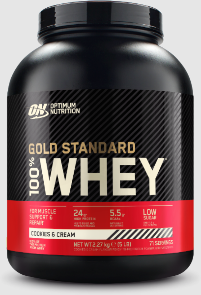 Optimum Nutrition Gold Standard 100% Whey 2270 g / 73 servings / Cookie Cream 1323566 фото