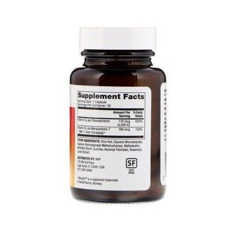 Dr. Mercola Vitamins D3 & K2 30 Caps Вітамін Д3 і К2 550722 фото