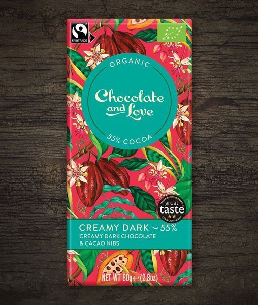 Черный шоколад Chocolate and Love органический с крошками кофе 55% какао 80 г (5060270121909) 1243456 фото