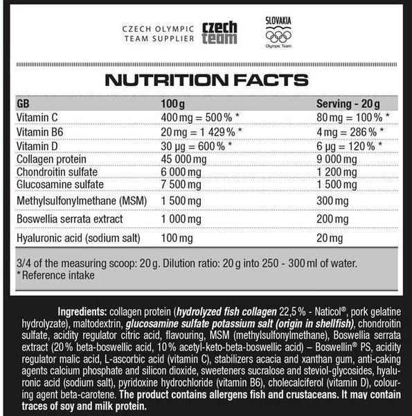 Спеціальний продукт Nutrend Flexit Gold Drink 400 g /20 servings/ Pear 380900 фото