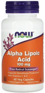 Нові Foods Alpha Lipoic Acid 100mg - 60 Veg Capsules 1450139 фото