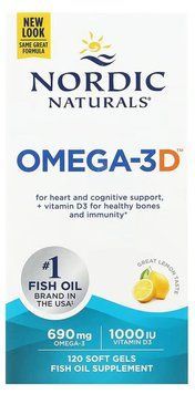 Nordic Naturals Omega-3D - 120 softgels 1453337 фото