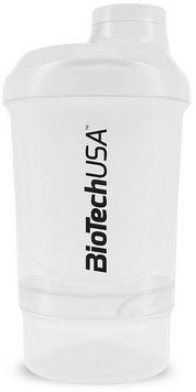 BioTechUSA Wave+ Nano 300ml /+150ml/ Shaker / Opal White 620544 фото