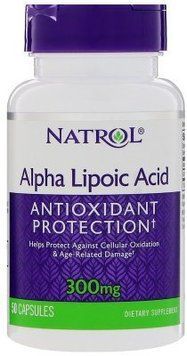 Natrol Alpha Lipoic Acid 300 mg 50 Caps Альфа-ліпоєва кислота 552335 фото