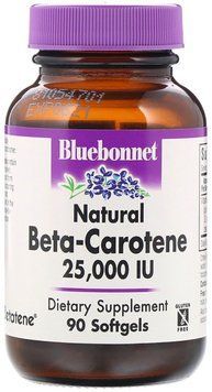 Bluebonnet Nutrition Beta Carotene 25.000 UI, 90 Softgels (BLB0316) 659801 фото