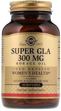Solgar Super GLA Borage Oil Women's Health 300 mg Солгар масло огуречника Бораго 60 капсул 776609 фото