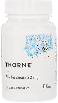 Thorne Research Zinc Picolinate 30 mg 60 Caps Пиколинат цинка усиленный 532350 фото