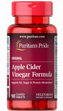 Puritan's Pride Apple Cider Vinegar Formula 720 mg Яблучний Оцет 90 Таблеток 774248 фото