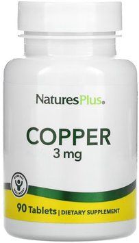 Nature's Plus Copper 3 mg - 90 Tablets 1455610 фото