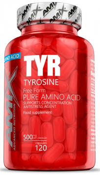Амінокислота для спорту Amix Tyrosine 500 mg 120 caps / 120 servings 1059694 фото
