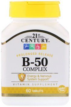 21st Century Vitamin B-50 Complex, 60 Tabs 476639 фото