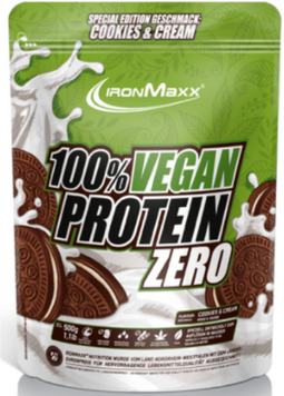 Протеїн IronMaxx 100% Vegan Protein Zero 500 g / 16 servings / Cookies and Cream 1052830 фото
