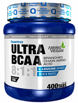 Амінокислота для спорту Quamtrax BCAA 8:1:1 400 tab / 66 servings 1112728 фото