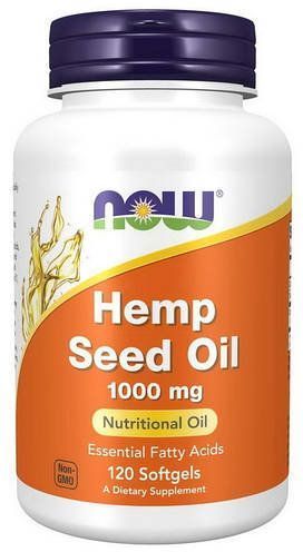 Now Foods Hemp Seed Oil Конопляное масло 1000 мг 120 гелевых капсул 926237 фото