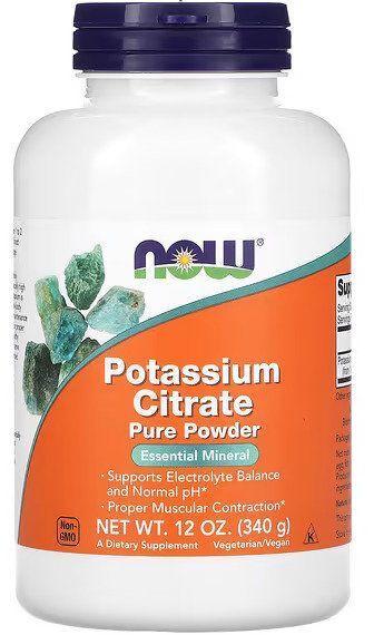 Now Foods Potassium Citrate 340 g (Калий цитрат) 416770 фото