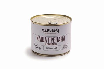 Консервы Вербена Каша гречневая со свининой 525 г (4820209620085) 1037472 фото