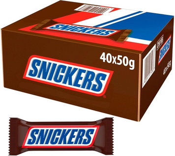 Упаковка батончиків Snickers 40х50 г (УП5900951271083) 1253328 фото