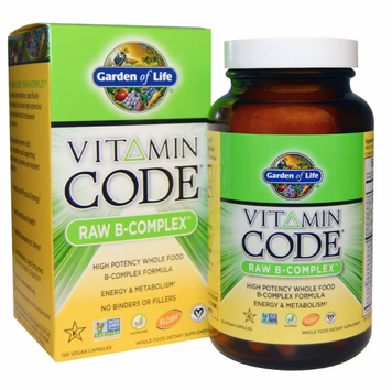 Garden of Life Vitamin Code, RAW B-Complex, 120 Vegan Capsules (GOL-11650) 681730 фото